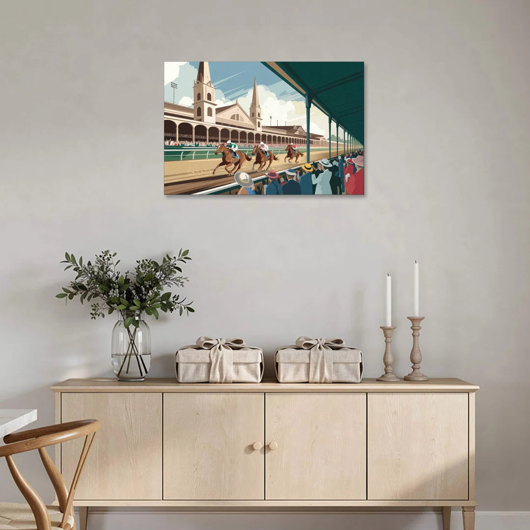 Louisville Churchill Downs Scene - Canvas Wall Art - Coffee Table - 36x24