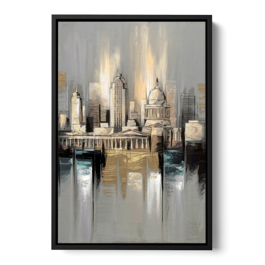 Louisville Historic Landmarks - Black Framed Canvas Wall Art - Front