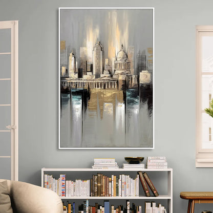 Louisville Historic Landmarks Living Room - White Canvas Wall Art