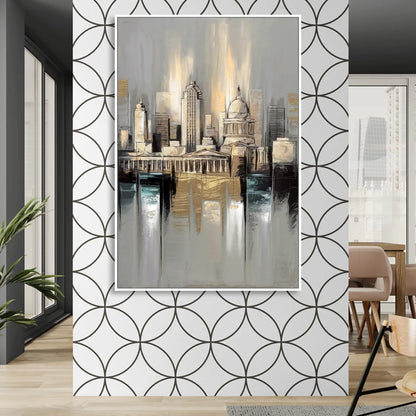 Louisville Historic Landmarks Sitting Room - White Canvas Wall Art