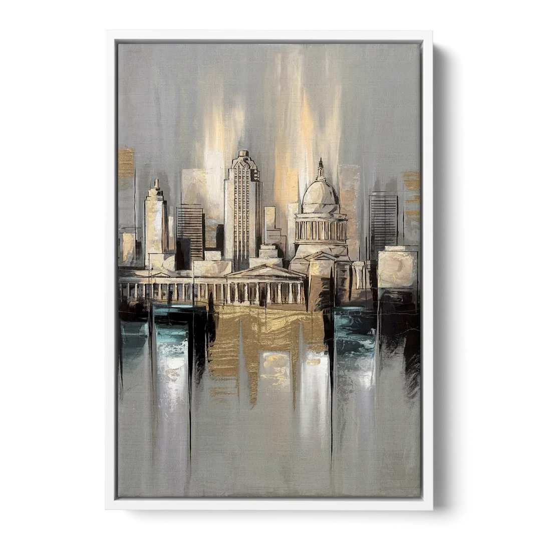 Louisville Historic Landmarks Front - White Canvas Wall Art