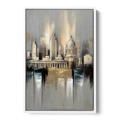 Louisville Historic Landmarks Front - White Canvas Wall Art