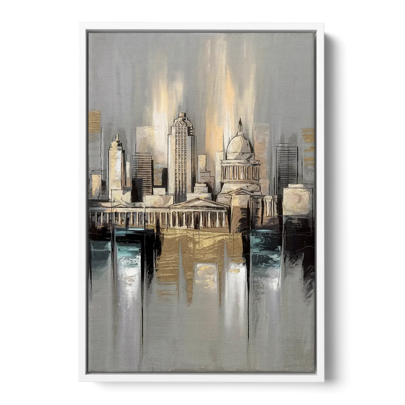 Louisville Historic Landmarks Front - White Canvas Wall Art