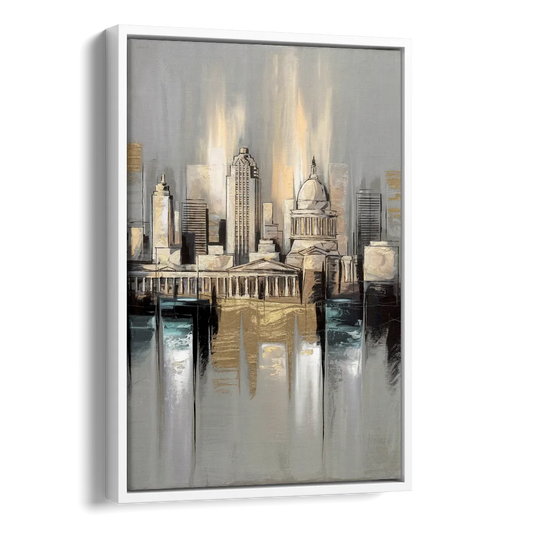 Louisville Historic Landmarks Side - White Canvas Wall Art