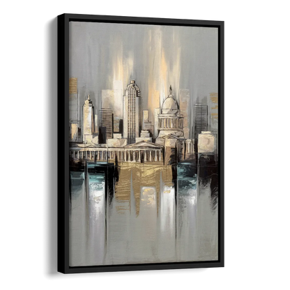 Louisville Historic Landmarks Side - Black Canvas Wall Art