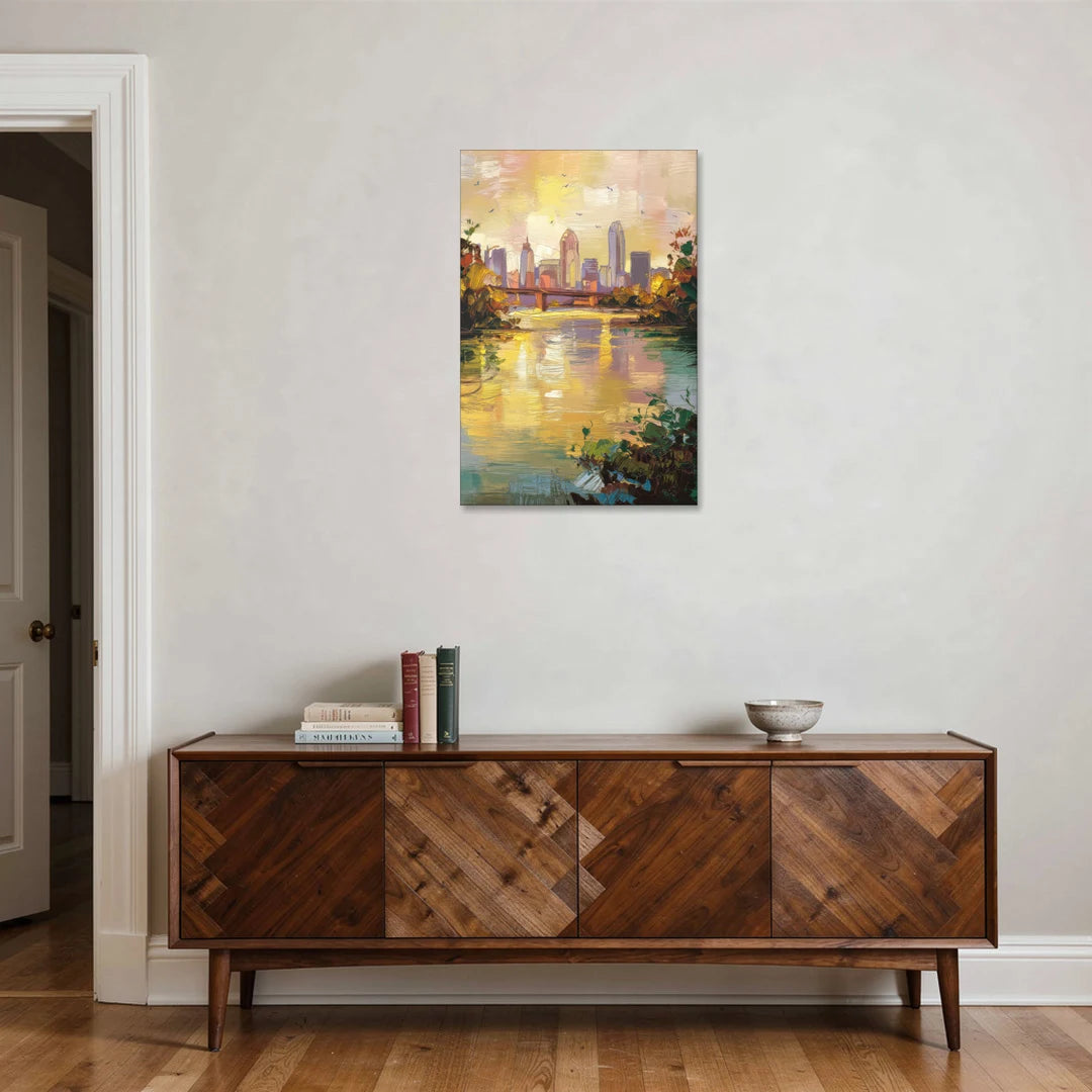 Louisville Ohio River View - Canvas Wall Art - Coffee Table - 24x36