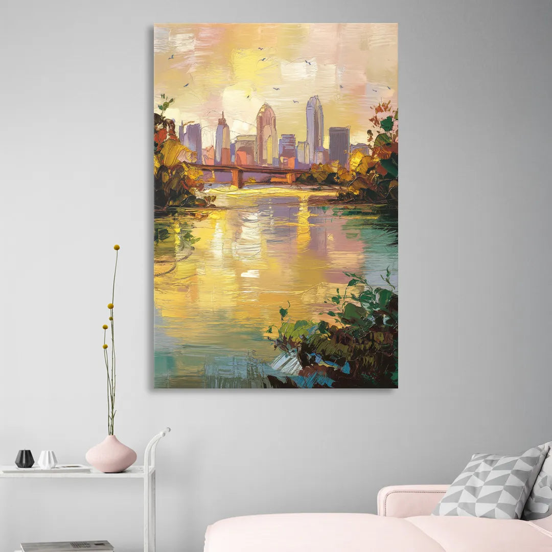 Louisville Ohio River View Living Room - Canvas Wall Art