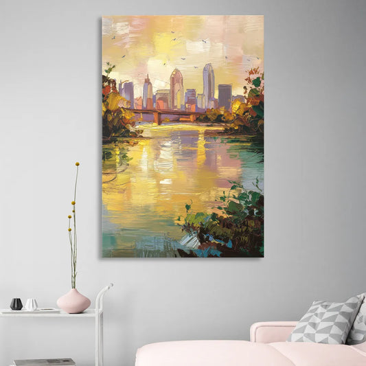 Louisville Ohio River View Living Room - Canvas Wall Art