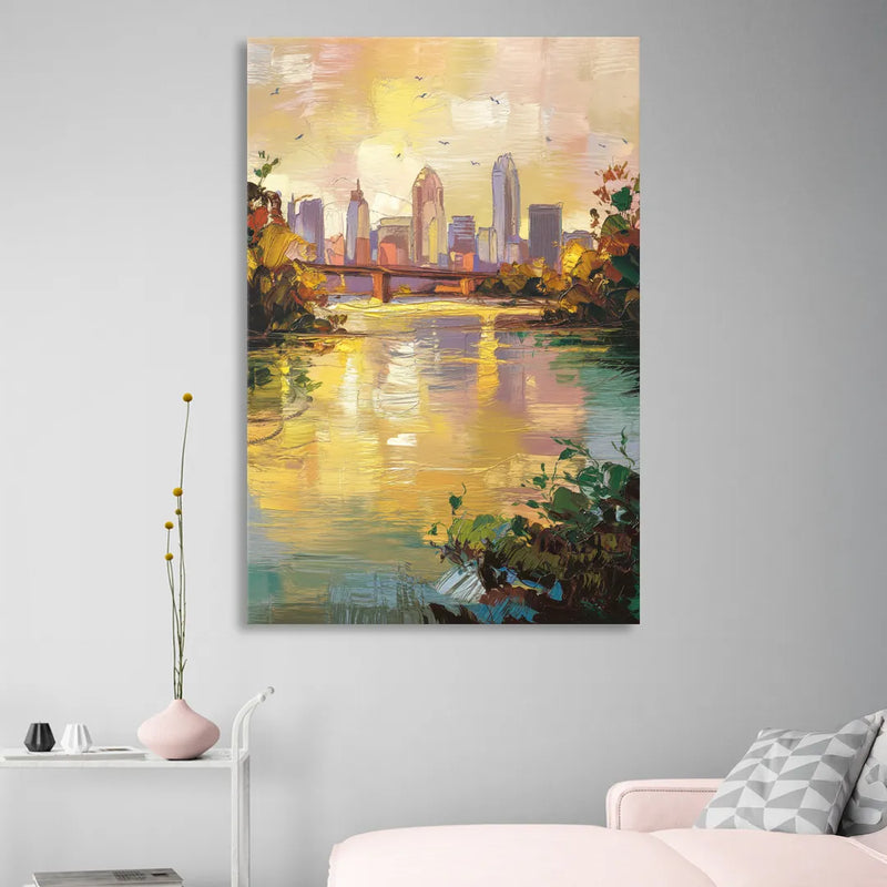 Louisville Ohio River View Living Room - Canvas Wall Art