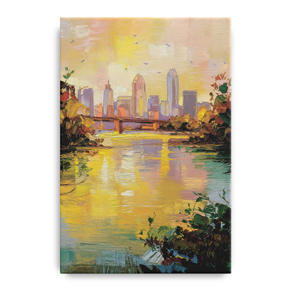 Louisville Ohio River View Front - Canvas Wall Art