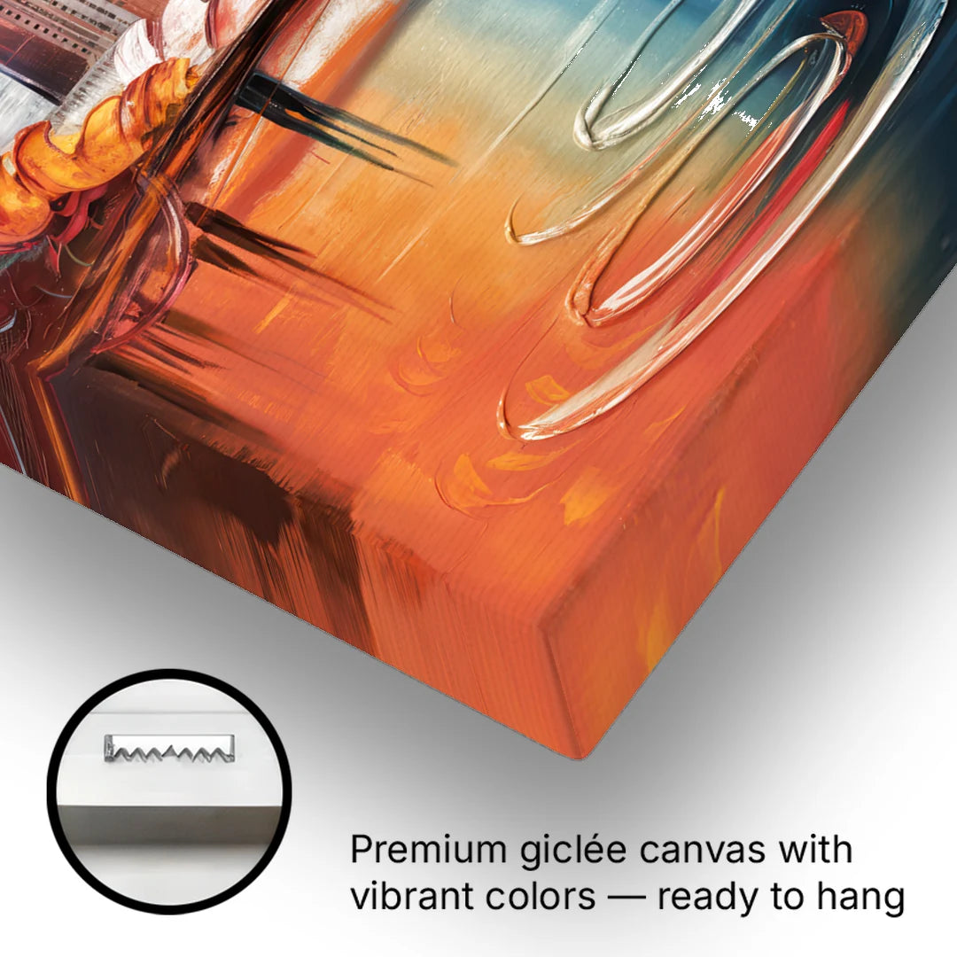 Louisville Skyline at Sunrise - Canvas Wall Art - Gallery Wrap Corner