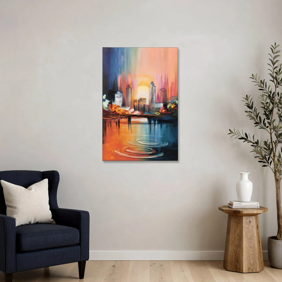 Louisville Skyline at Sunrise - Canvas Wall Art - Sofa - 24x36