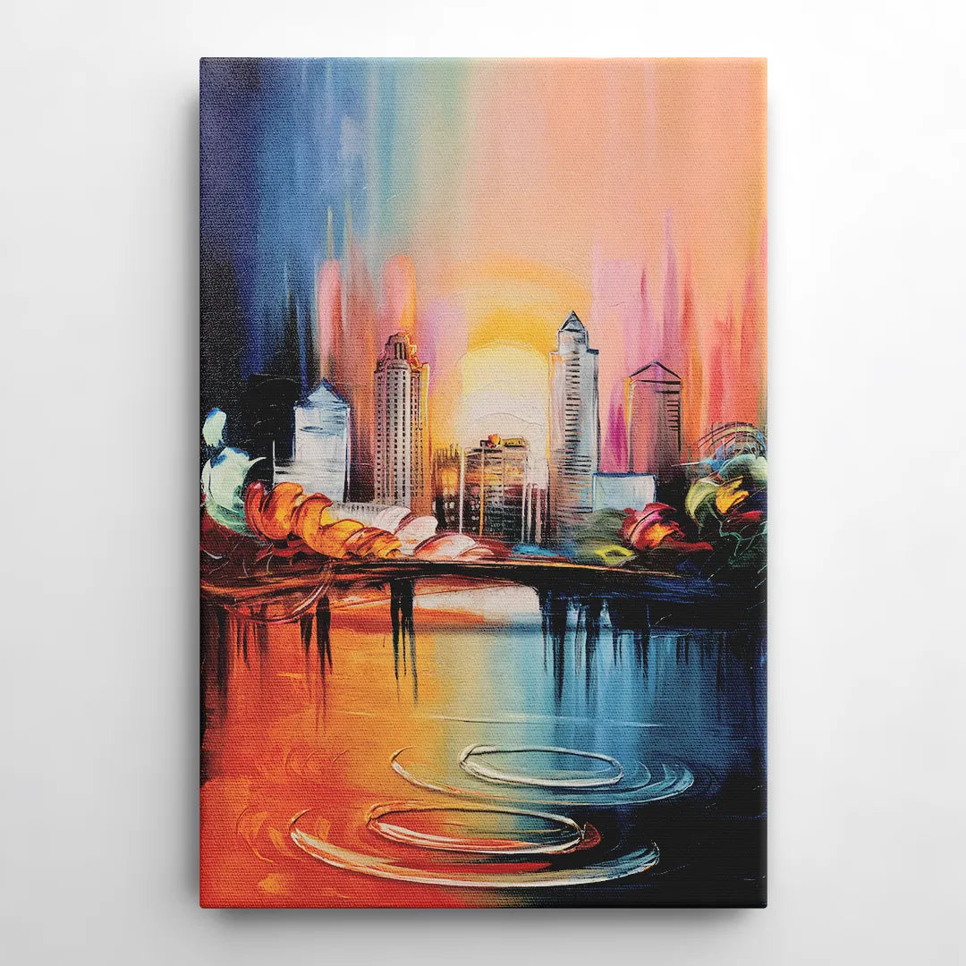 Louisville Skyline at Sunrise - Canvas Wall Art