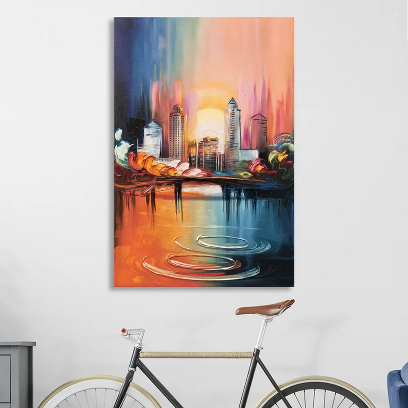 Louisville Skyline at Sunrise Sitting Room - Canvas Wall Art