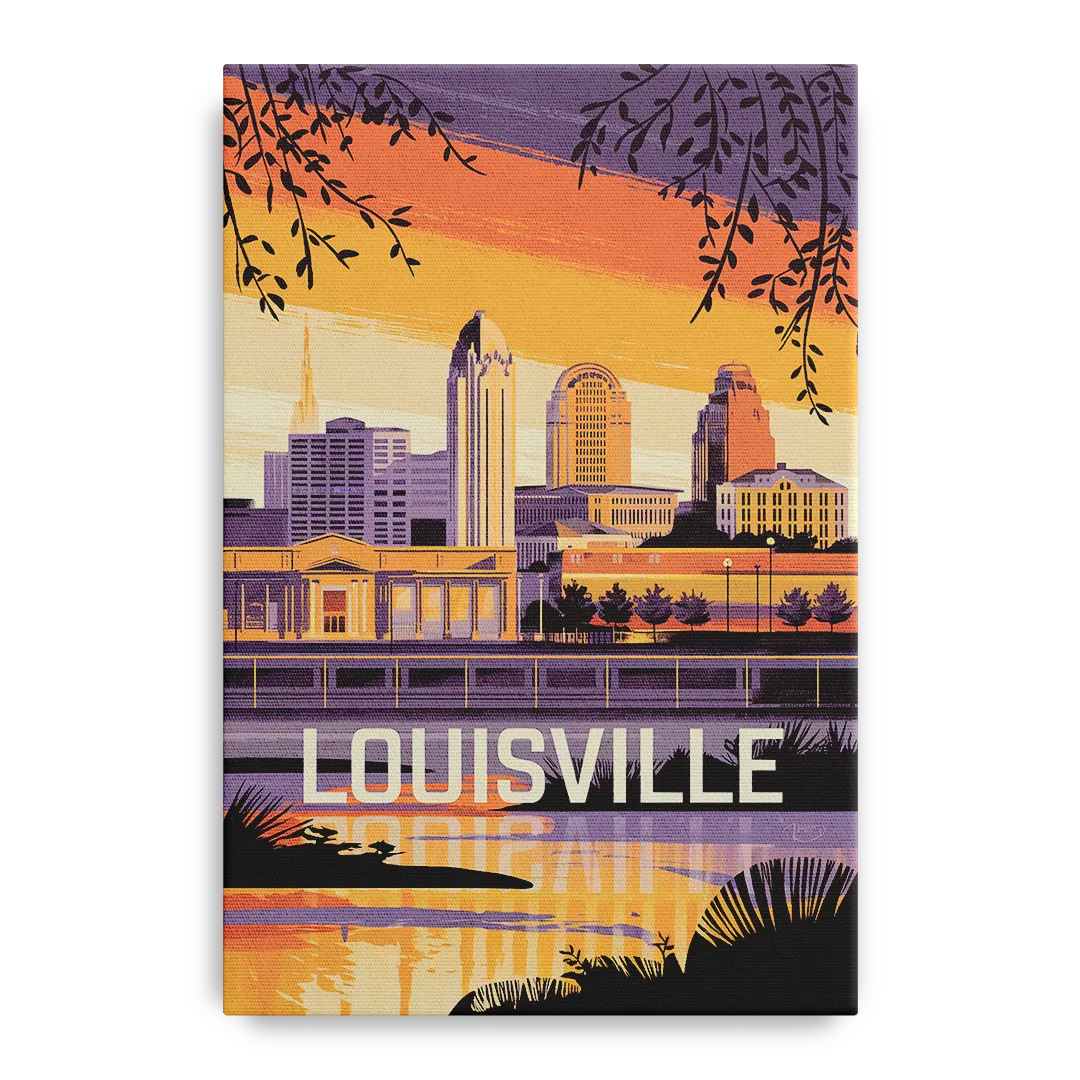 Louisville Urban Charm Front - Canvas Wall Art