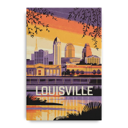 Louisville Urban Charm Front - Canvas Wall Art