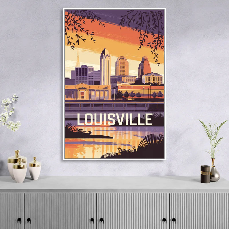 Louisville Urban Charm Sitting Room - White Canvas Wall Art