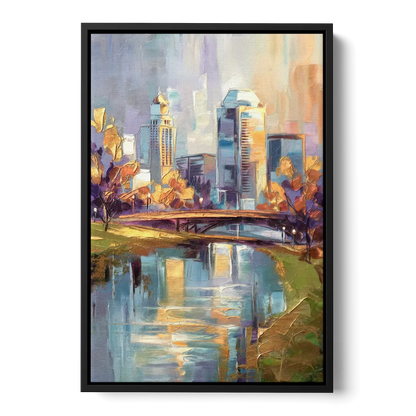 Louisville Waterfront Park Front - Black Canvas Wall Art