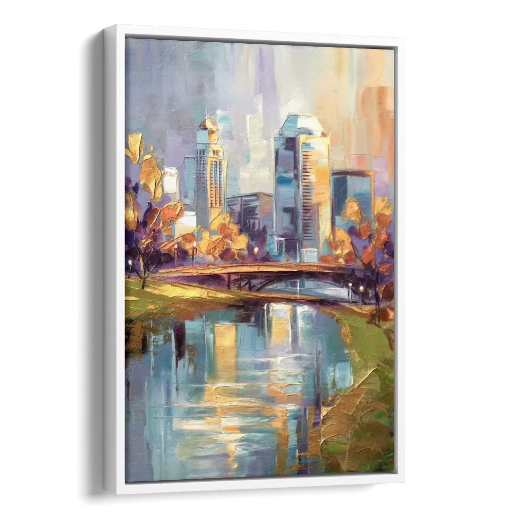 Louisville Waterfront Park Side - White Canvas Wall Art