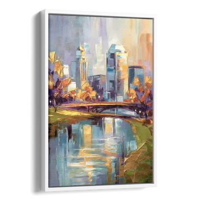 Louisville Waterfront Park Side - White Canvas Wall Art