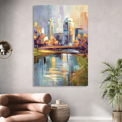 Louisville Waterfront Park Sitting Room - Canvas Wall Art