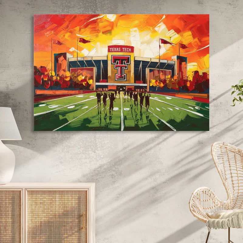 Lubbock Classic Red Raiders Sitting Room - Canvas Wall Art