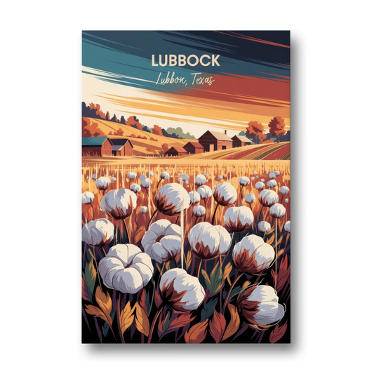 Lubbock Cotton Fields - Canvas Wall Art - Front