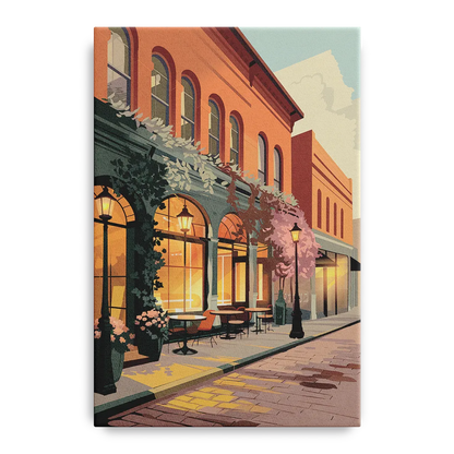 Lubbock Downtown Charm Front - Canvas Wall Art