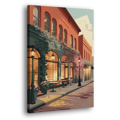 Lubbock Downtown Charm Side - Canvas Wall Art