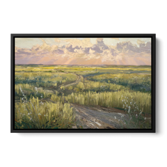 Lubbock Prairie Landscape - Black Framed Canvas Wall Art - Front