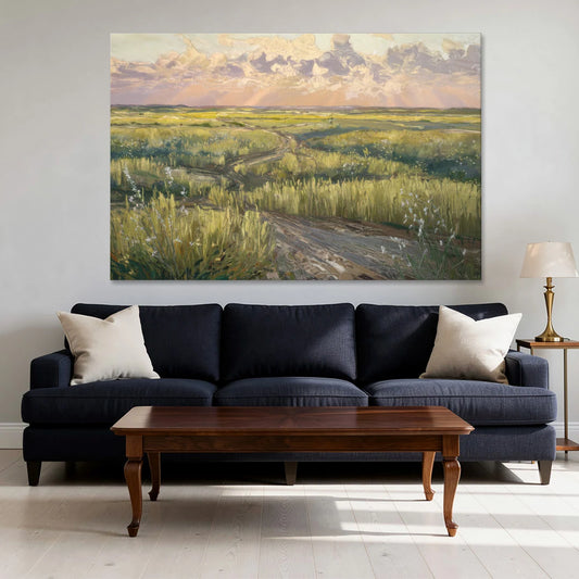 Lubbock Prairie Landscape - Canvas Wall Art - Sofa - 60x40