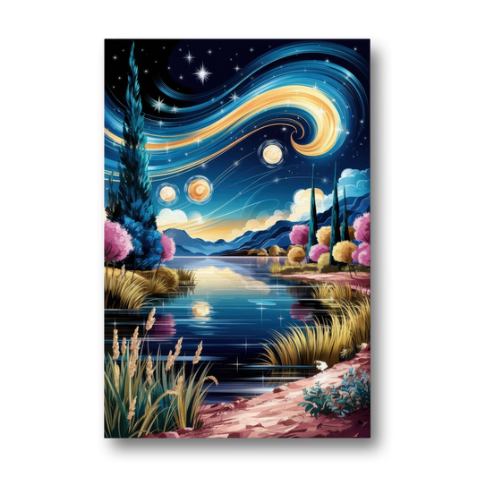 Lubbock Starry Night Sky - Canvas Wall Art - Front