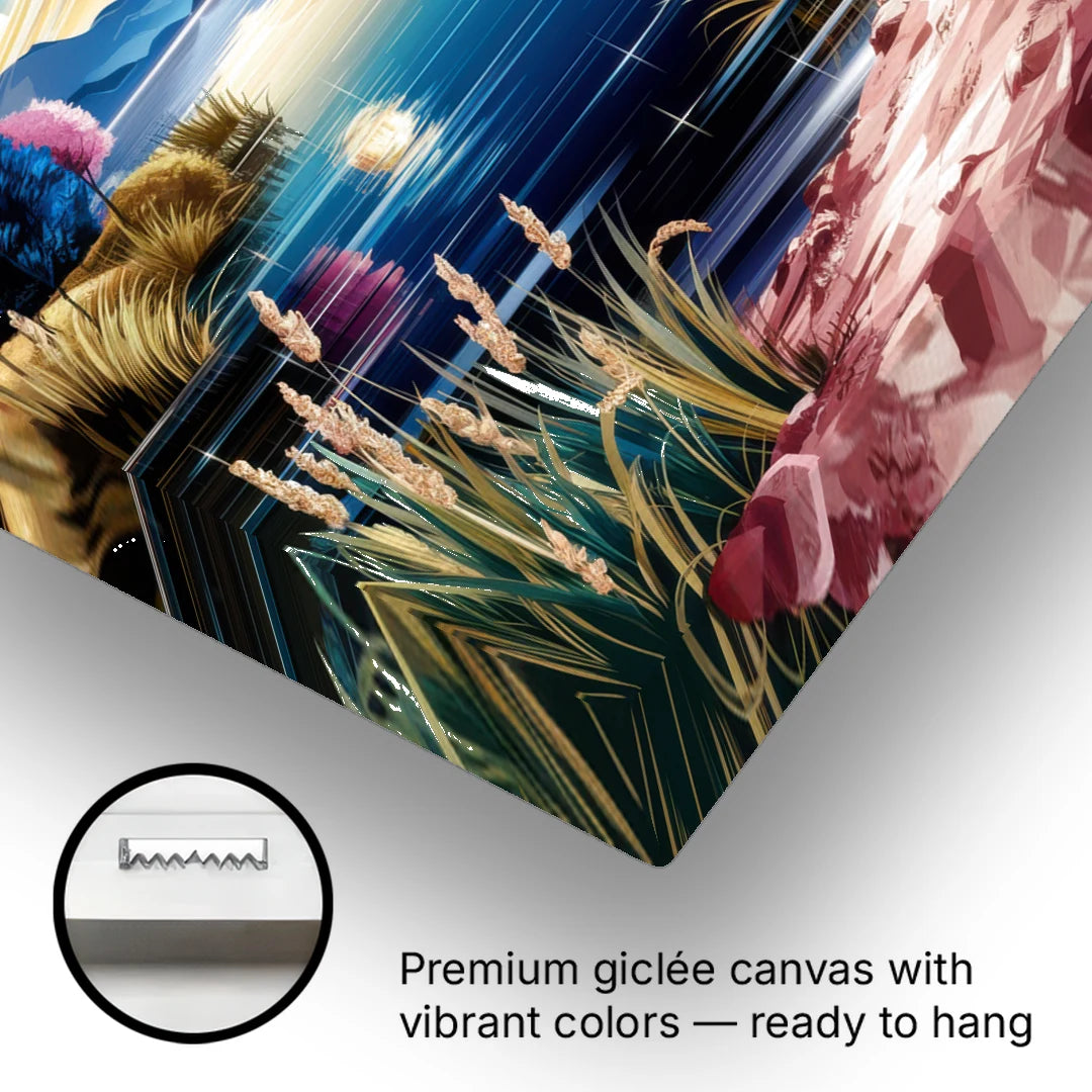 Lubbock Starry Night Sky - Canvas Wall Art - Gallery Wrap Corner