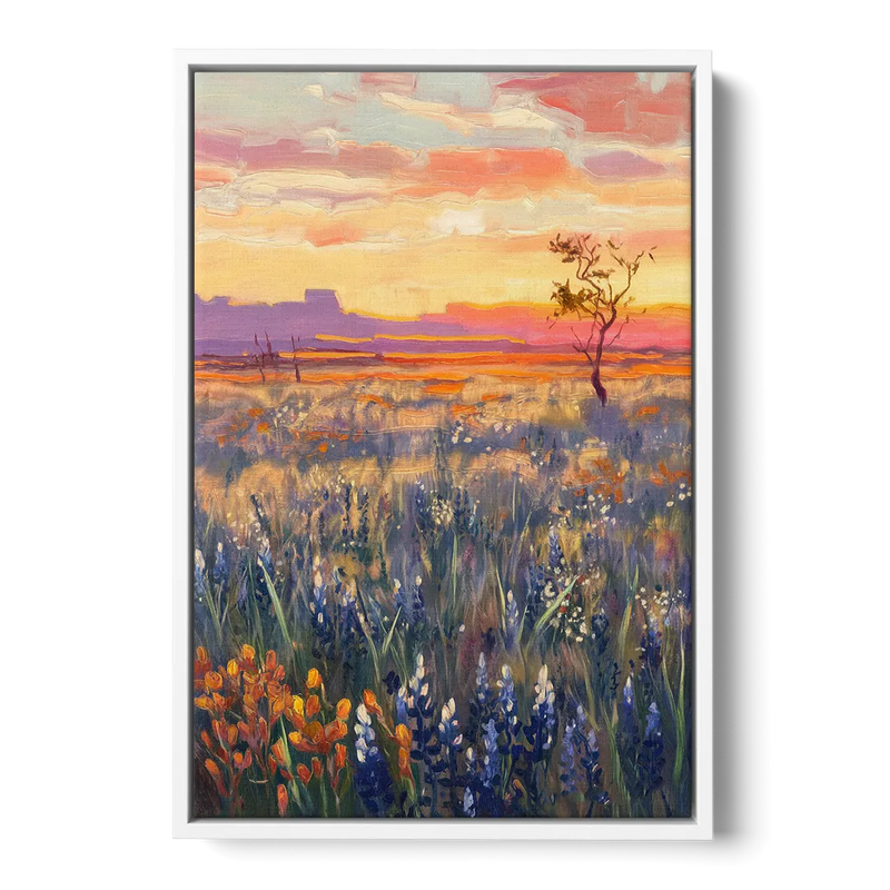 Lubbock West Texas Horizon Front - White Canvas Wall Art