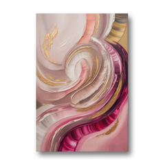 Luminous Swirl Pink Abstract - Canvas Wall Art - Front