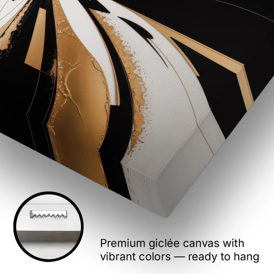 Luxurious Geometric Elegance - Canvas Wall Art - Gallery Wrap Corner