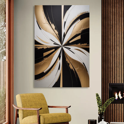 Luxurious Geometric Elegance Sitting Room - Canvas Wall Art