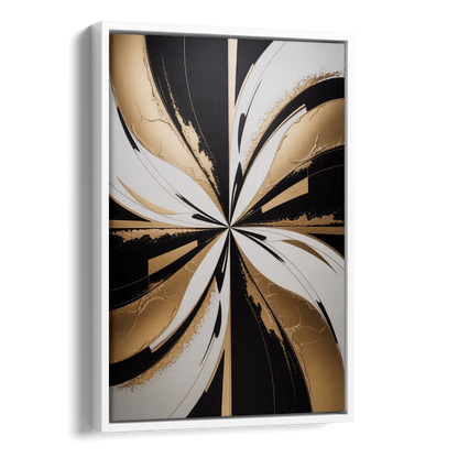 Luxurious Geometric Elegance Side - White Canvas Wall Art