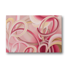 Luxurious Interwoven Pink Abstract - Canvas Wall Art - Front
