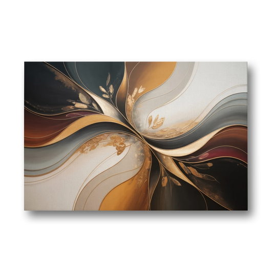 Luxuriously Textured Brown Abstract - Canvas Wall Art - Front
