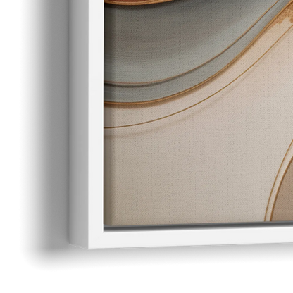 Luxuriously Textured Brown Abstract - Close-Up White Frame Canvas