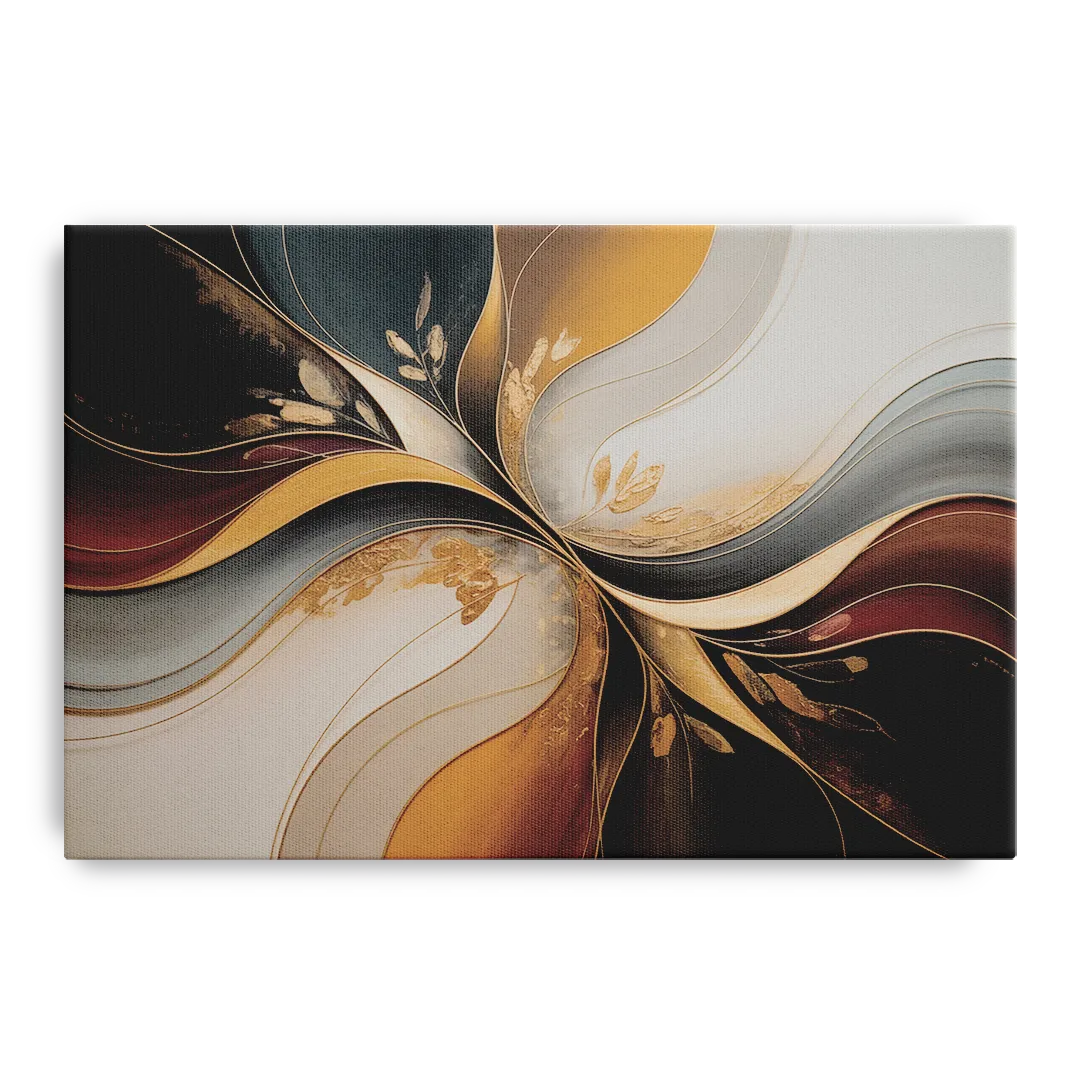 Luxuriously Textured Brown Abstract Front - Canvas Wall Art
