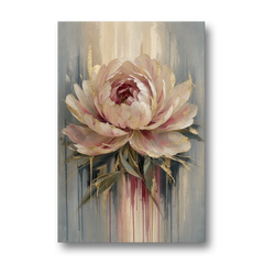Luxury Gilded Blush Peony - Canvas Wall Art - Front