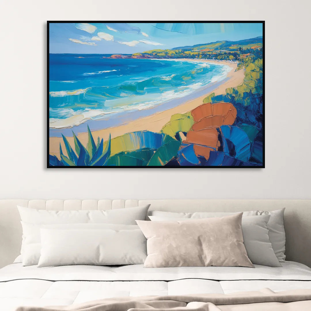 Luxury Punta Mita Bay Sitting Room - Black Canvas Wall Art