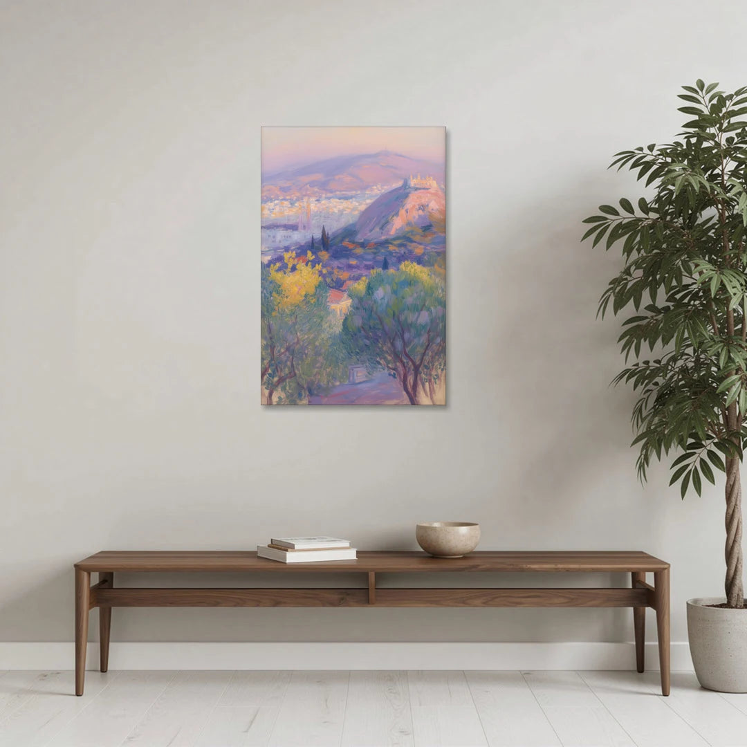 Lycabettus Hill View - Canvas Wall Art - Coffee Table - 24x36