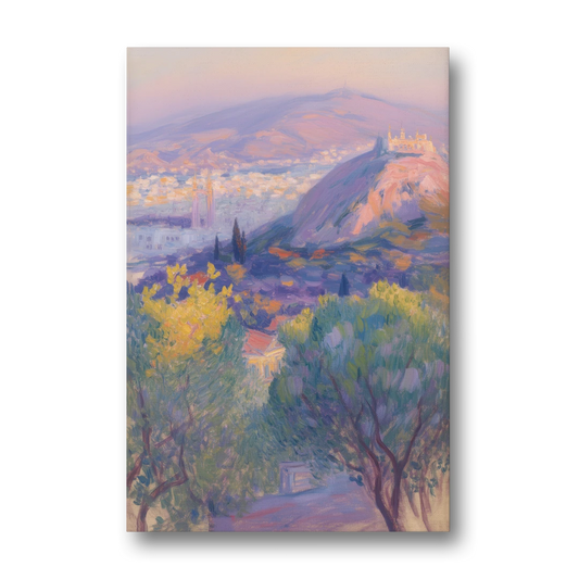 Lycabettus Hill View - Canvas Wall Art - Front