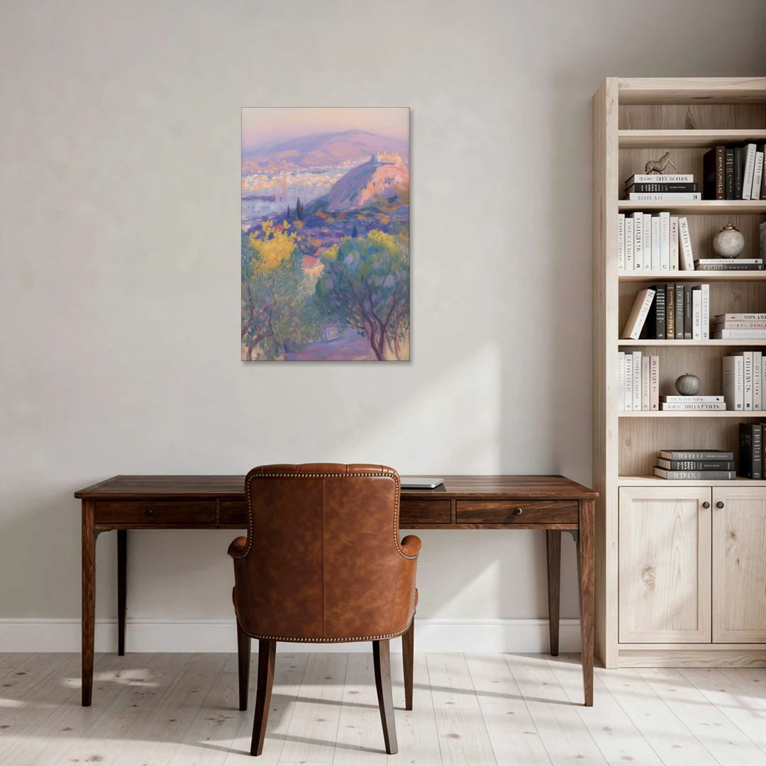 Lycabettus Hill View - Canvas Wall Art - Office - 24x36