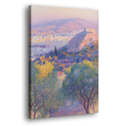 Lycabettus Hill View - Canvas Wall Art - Side