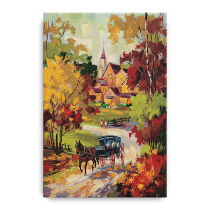 Mackinac Island Autumn Foliage Front - Canvas Wall Art