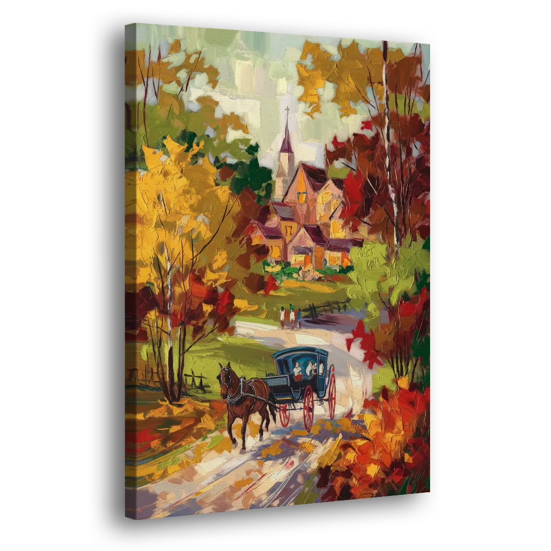 Mackinac Island Autumn Foliage Side - Canvas Wall Art